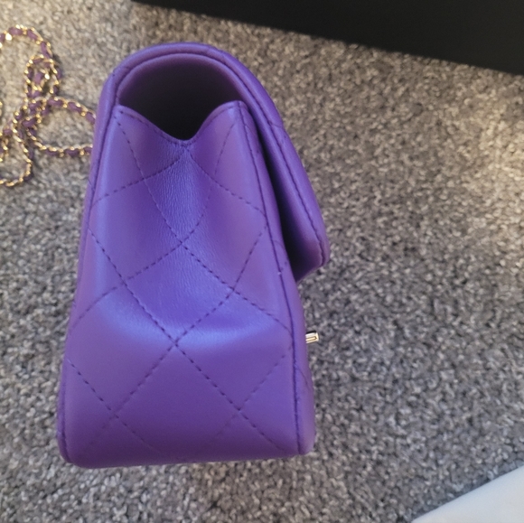 Chanel Mini Flap with Top Handle Purple - Picture 5 of 8